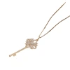 S925 sterling silver niche design new Chinese knot key collarbone chain micro-inlay best-selling necklace as a gift for your girlfriend Item Picture